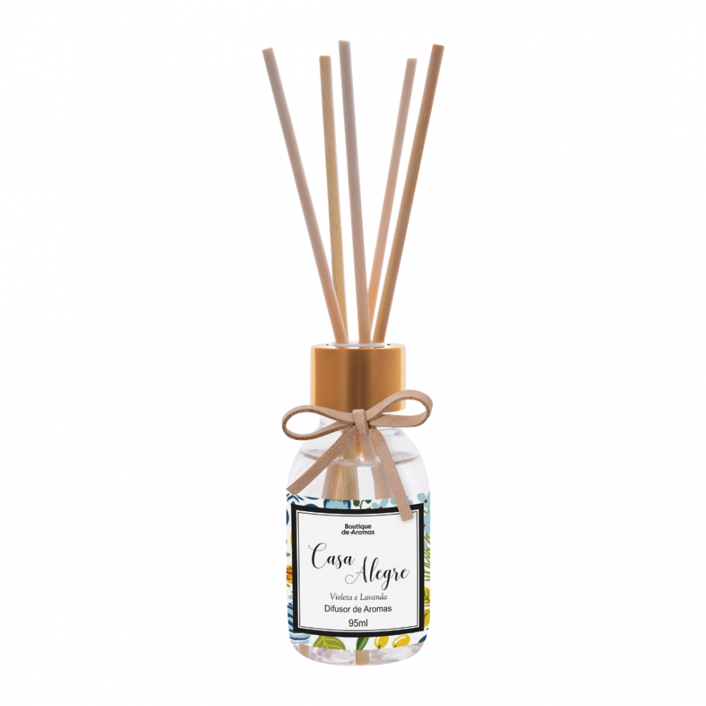Difusor de Aromas Casa Alegre Violeta e Lavanda 95ml - Boutique De Aromas