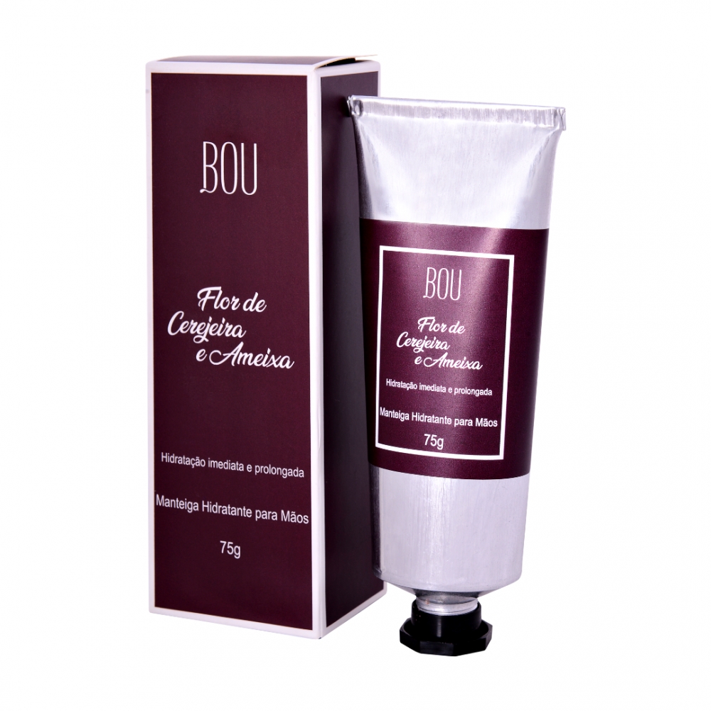 Manteiga Hidratante Mãos Flor de Cerejeira e Ameixa 75g – Bou Cosméticos
