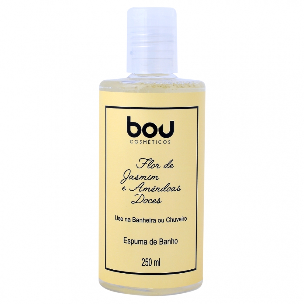 Espuma de Banho Flor de Jasmim e Amêndoas Doces 250ml - Bou Cosméticos