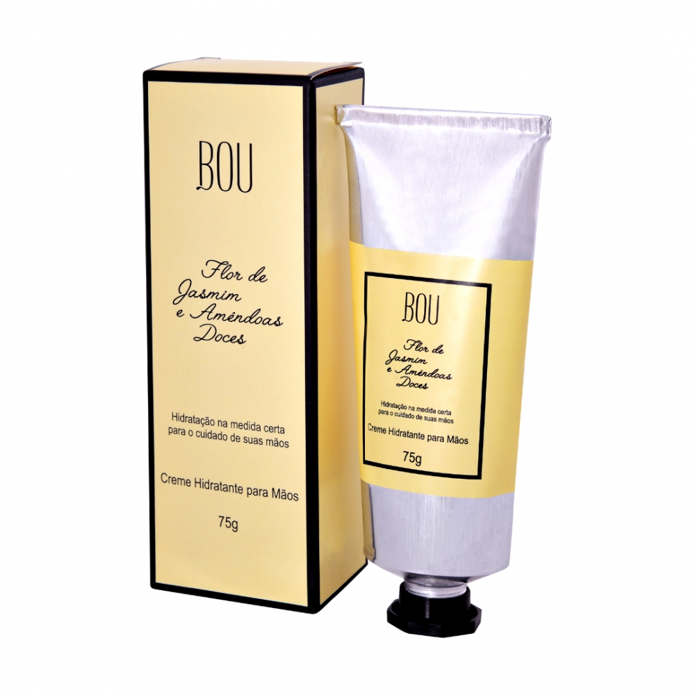 Creme Hidratante para Mãos Flor de Jasmim e Amêndoas Doces 75g - Bou Cosméticos