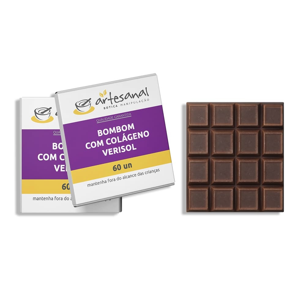 Bombom com Colágeno Verisol - 60 Bombons