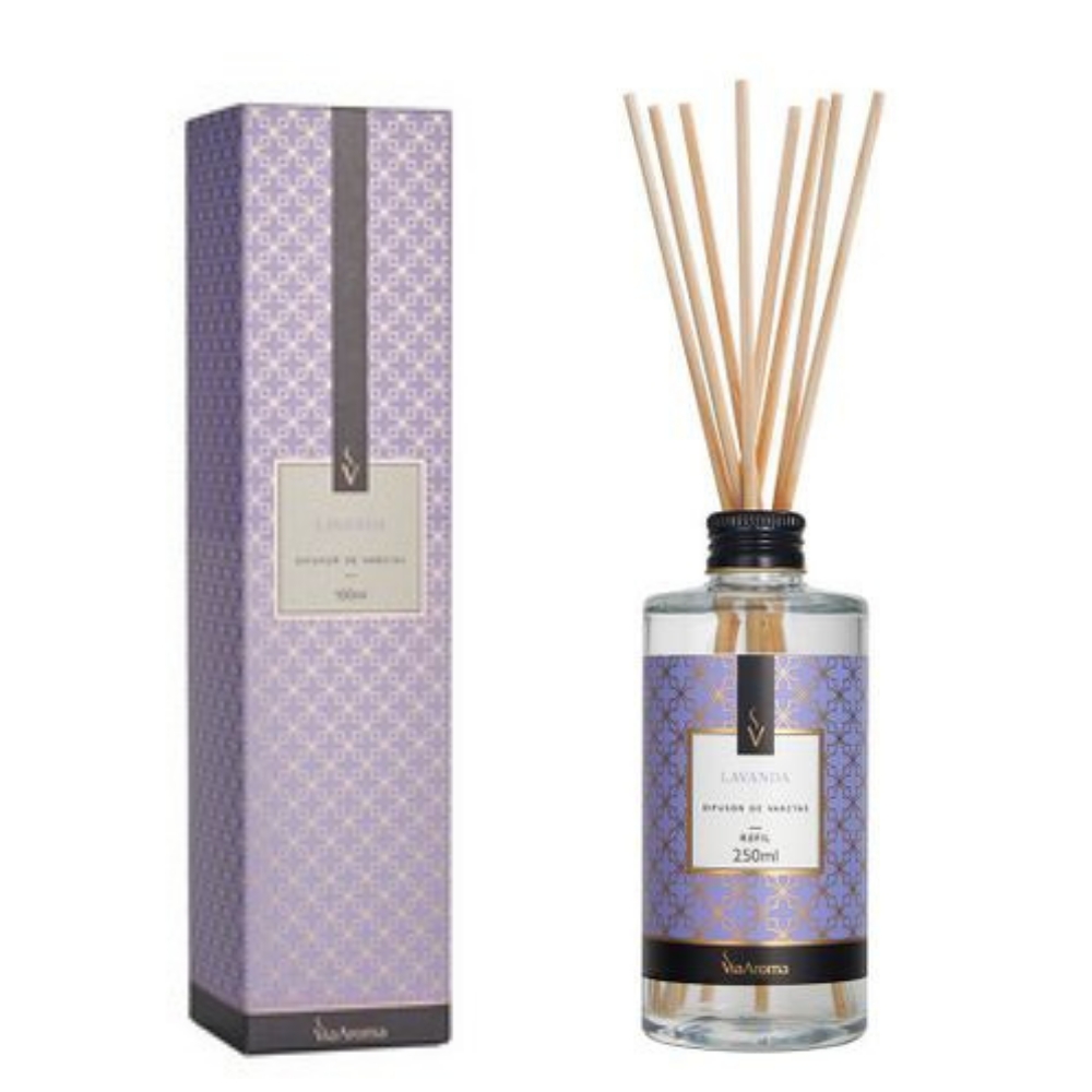 Difusor de Varetas Lavanda 250ml - Via Aroma
