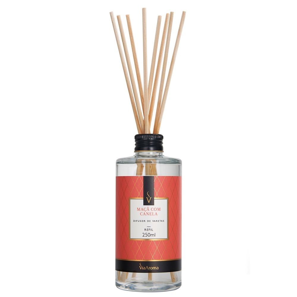 Difusor de Varetas Maçã com Canela 250ml - Via Aroma