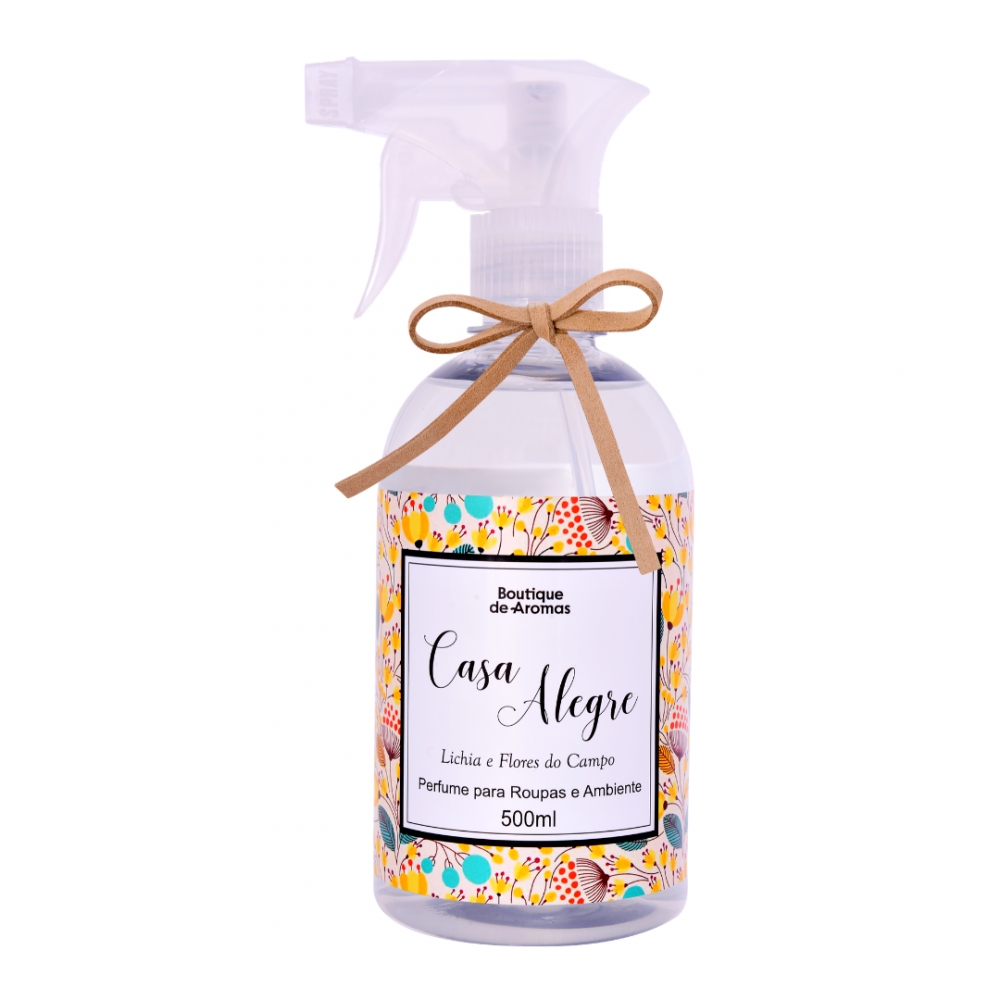 Perfume Para Roupas e Ambiente Casa Alegre Lichia e Flores do Campo 500ml – Boutique de Aromas