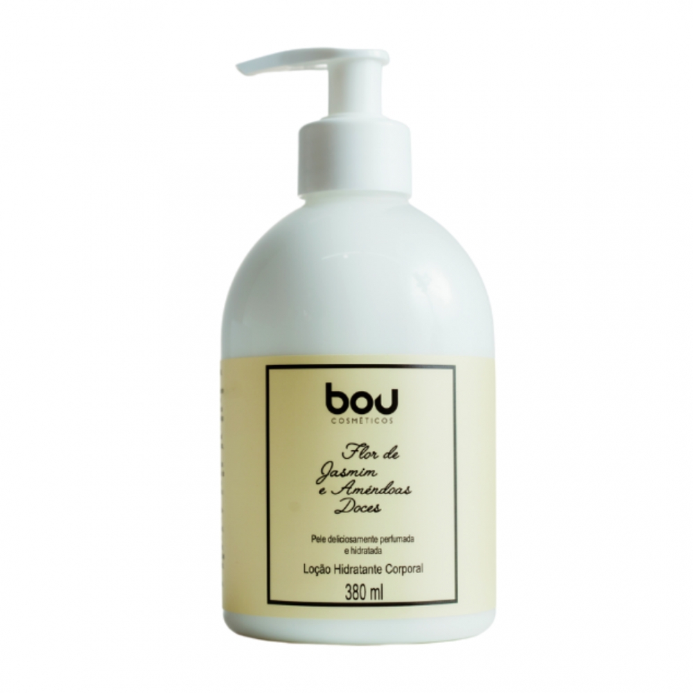 Loção Hidratante Corporal Flor De Jasmim e Amêndoas Doces 380ml - Bou Cosméticos