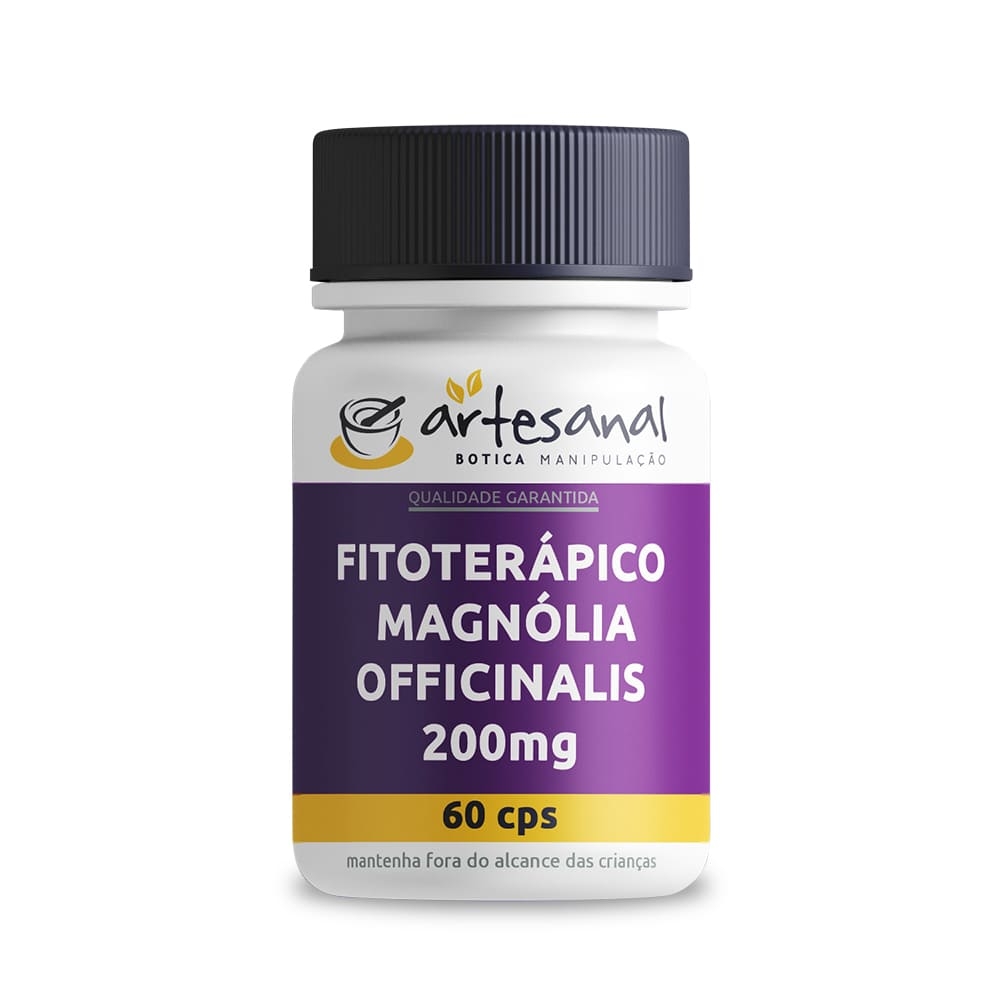 Fitoterápico Magnólia Officinalis 200mg 60 Cápsulas Artesanal Botica Manipulação 2679