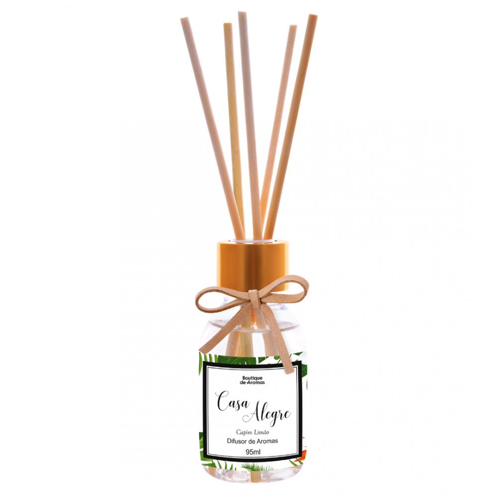 Difusor de Aromas Casa Alegre Capim Limão 95ml - Boutique De Aromas
