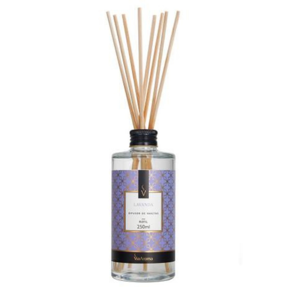 Difusor de Varetas Lavanda 250ml - Via Aroma