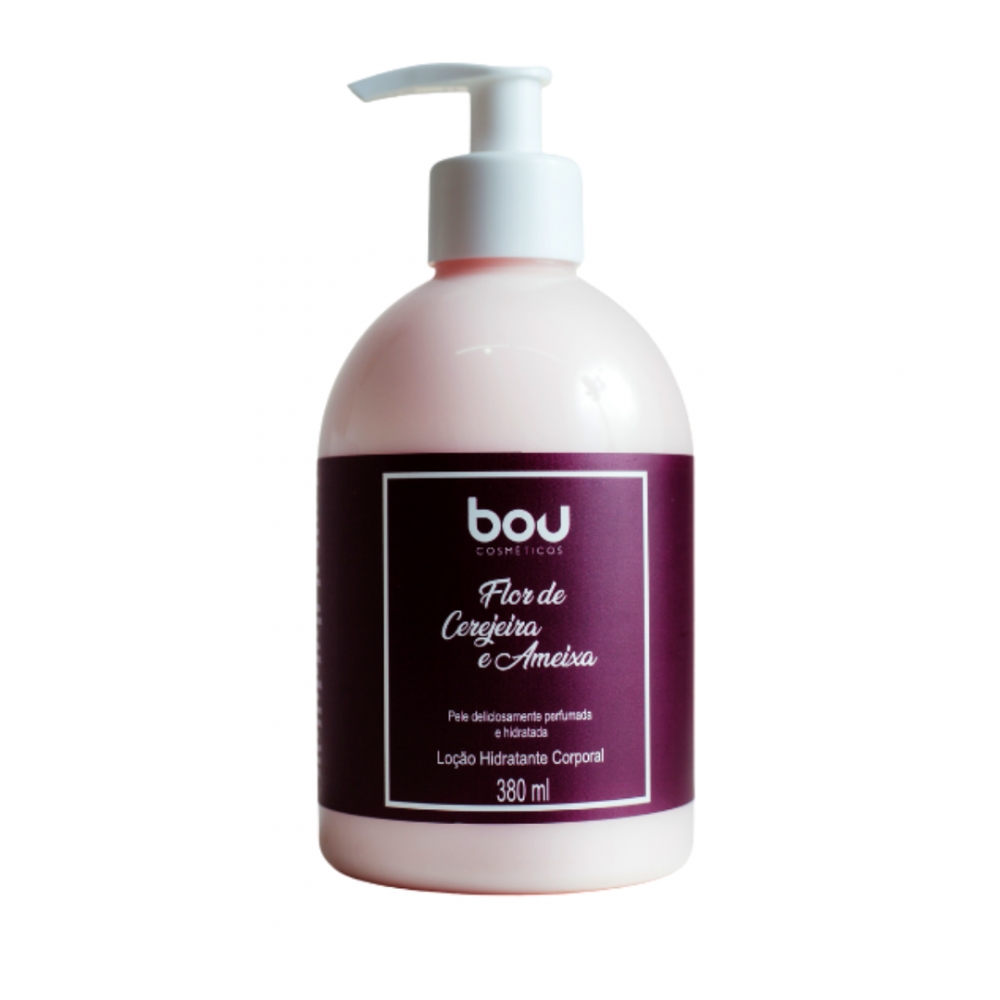 Loção Hidratante Corporal Flor de Cerejeira e Ameixa 380ml – Bou Cosméticos