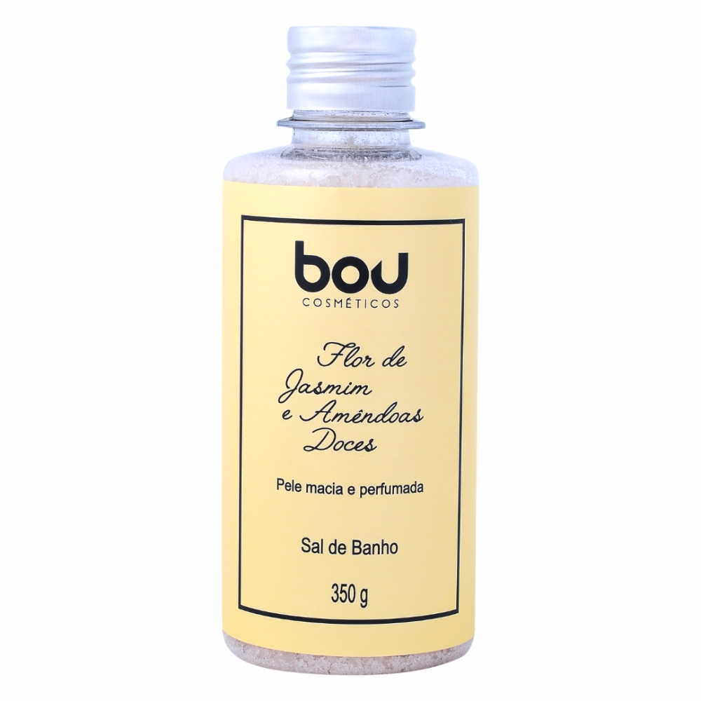 Sal de Banho Flor de Jasmim e Amêndoas Doces 350g - Bou Cosméticos
