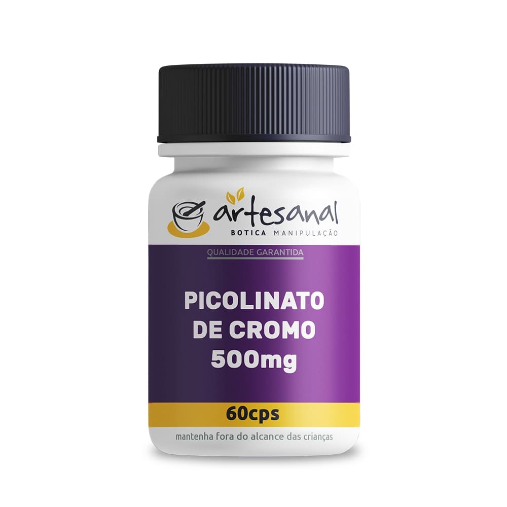 Picolinato De Cromo 500mcg - 60 Cápsulas