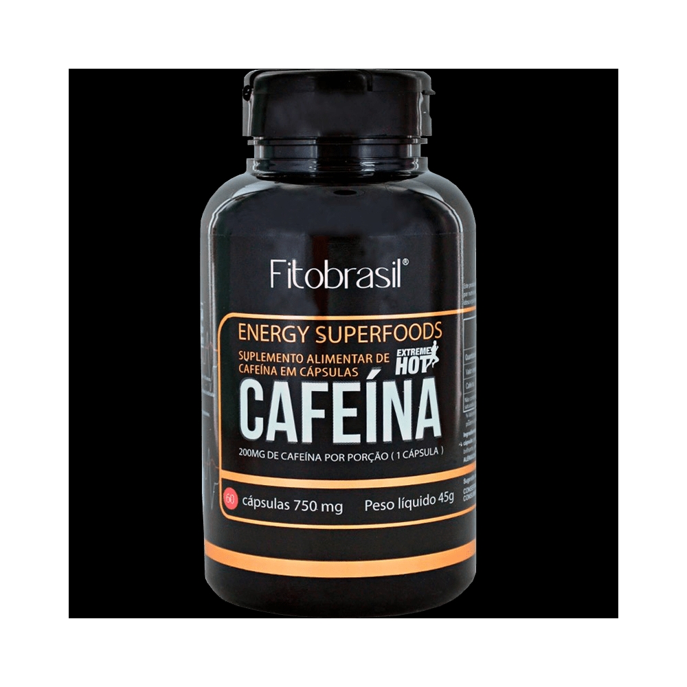 Cafeína em Cápsulas Fitobrasil - 60 Cápsulas de 750mg