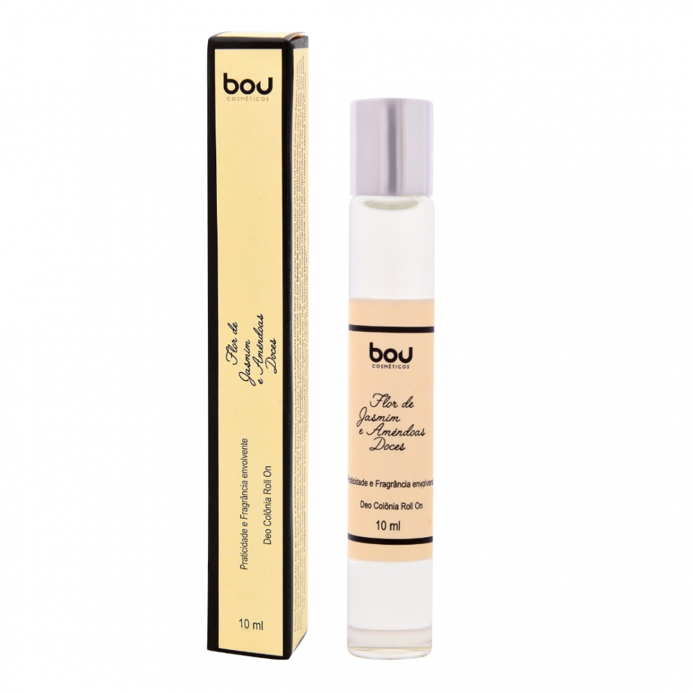 Deo Colônia Roll On Flor De Jasmim e Amêndoas Doces 10ml - Bou Cosméticos