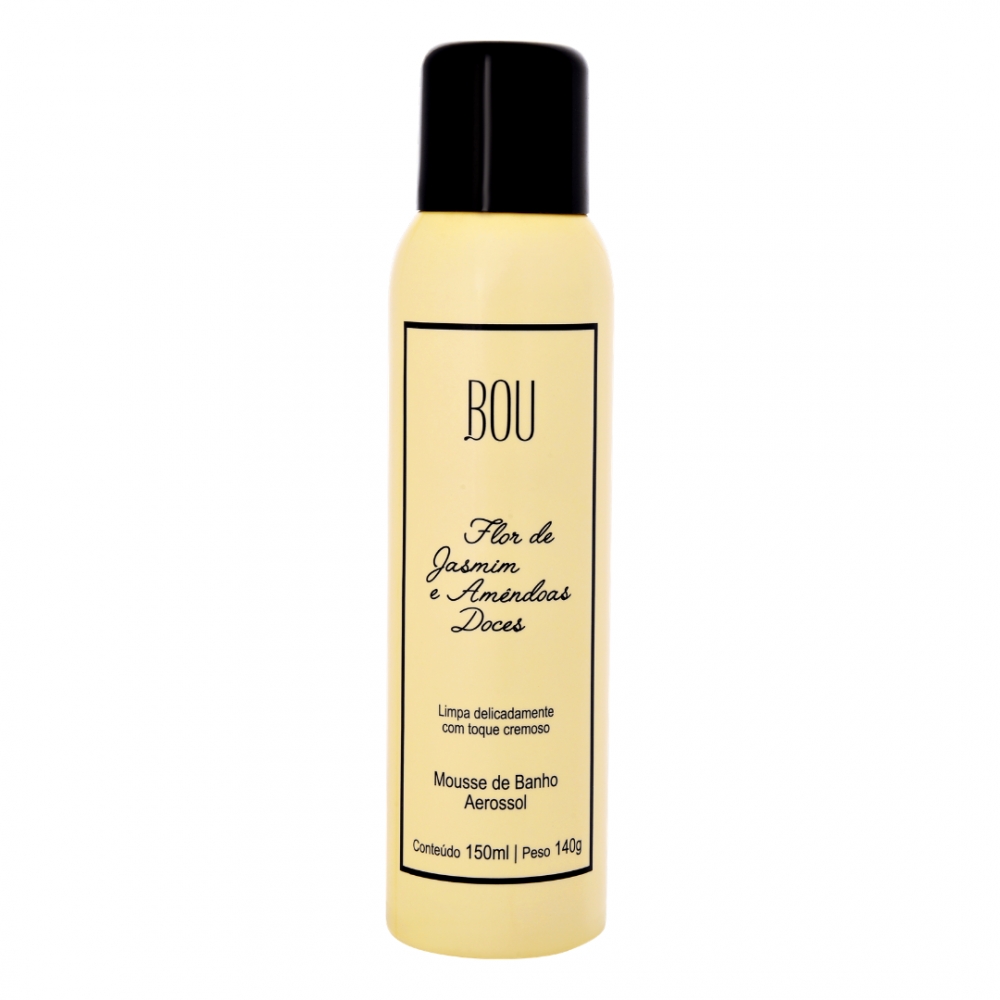 Mousse de Banho Flor de Jasmim e Amêndoas Doces 150ml - Bou Cosméticos