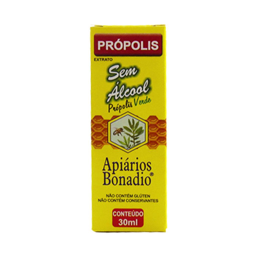 Extrato de Propolis Verde - Sem Álcool - Apiarios Bonadio - 30ml
